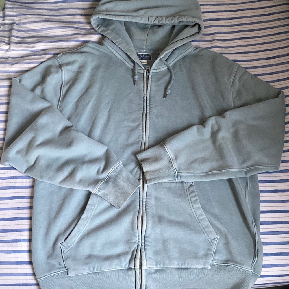 J. Crew Light Blue Hoodie Sweatshirt
